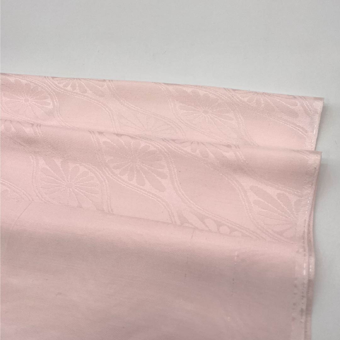 帯揚げ 正絹 Aランク セミフォーマル 桜色(さくらいろ) 立涌 菊 古典柄 長さ約170cm 幅約29cm ピンク系 1136002063913