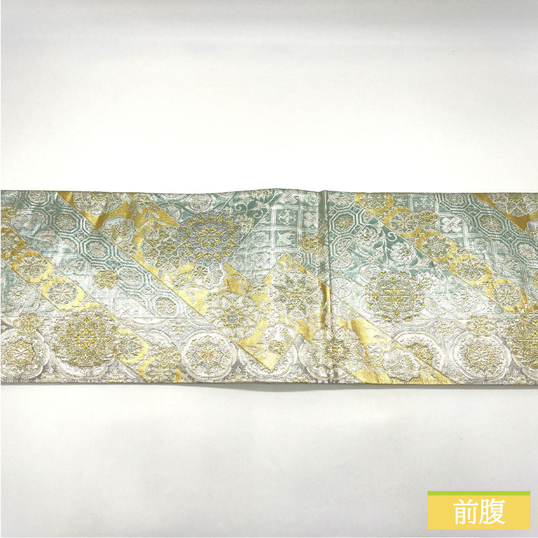 Fukuro Obi (sash), pure silk, A-rank, Nishijin-ori, auspicious motif, 440cm long, six-fold, formal, gradient pattern, product number 1123016103399