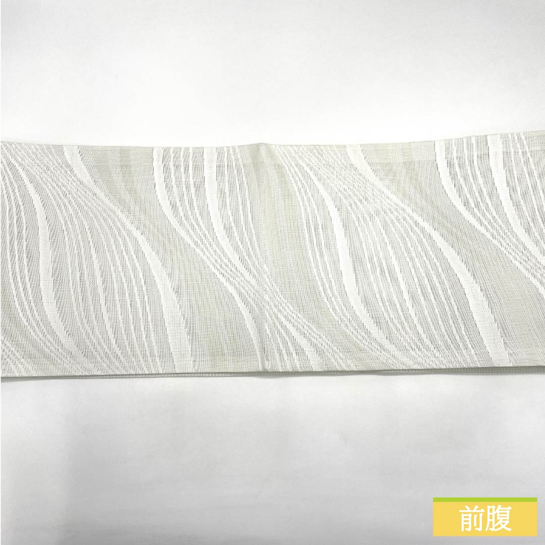(Kyobukuro obi) Nagoya obi Polyester S-rank Unohanairo (Deutzia flower color) Summer obi Kyobukuro obi Abstract pattern Obi length 364cm Fully patterned Semi-formal White 1124011312311 Open-ended