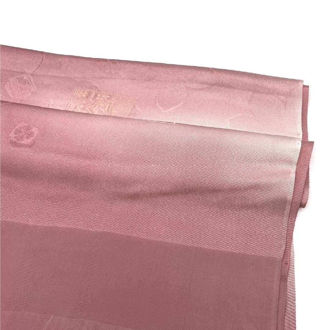 Obiage silk S rank semi-formal Sekiko-iro (red) with Shikishi-tori floral pattern, length approx. 184cm, width approx. 32cm, pink系 1136002982913