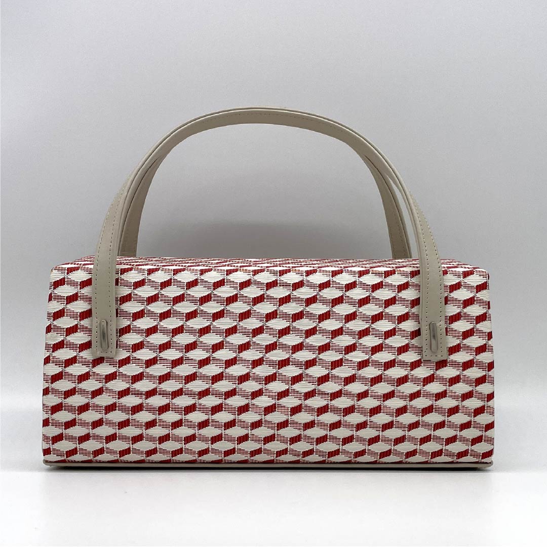 (Like New) Casual Japanese Bag, New Rank, Hakata Ori Okura Orimono Seinosuke Rikyu Bag, Red, 113900111112