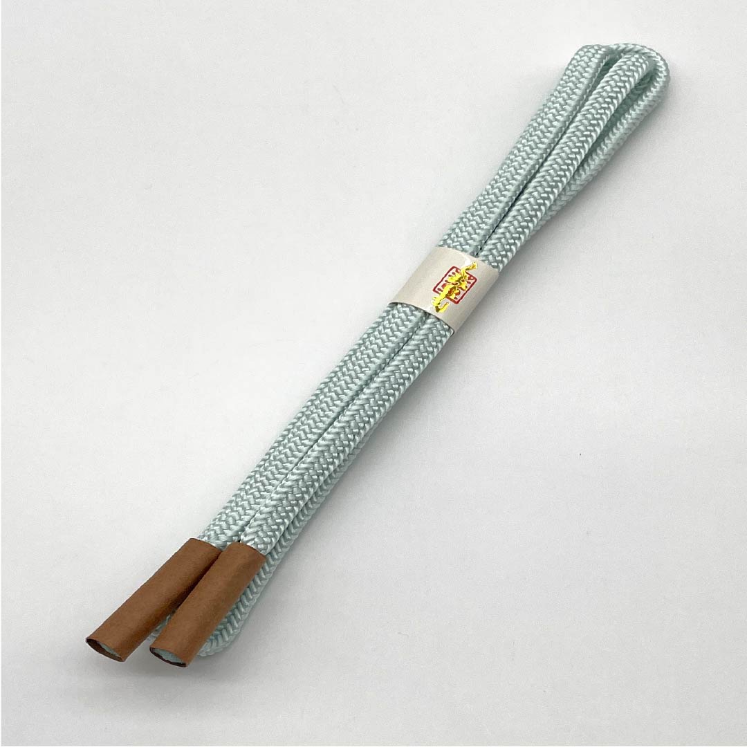 (新古品) 帯締め 正絹 NEWランク 藍白色(あいじろいろ) 無地 長さ約160cm 幅約1cm セミフォーマル 水色系 1135004391324