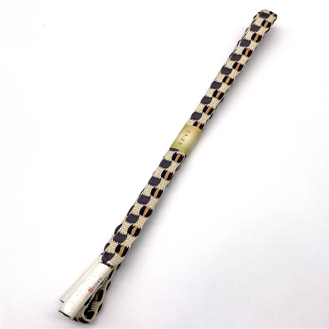 (新古品) 帯締め 正絹 四分紐 練色(ねりいろ) 平田組紐 綾竹鎧組 長さ約171cm 幅約1.8cm カジュアル NEWランク ベージュ系 1135003361425