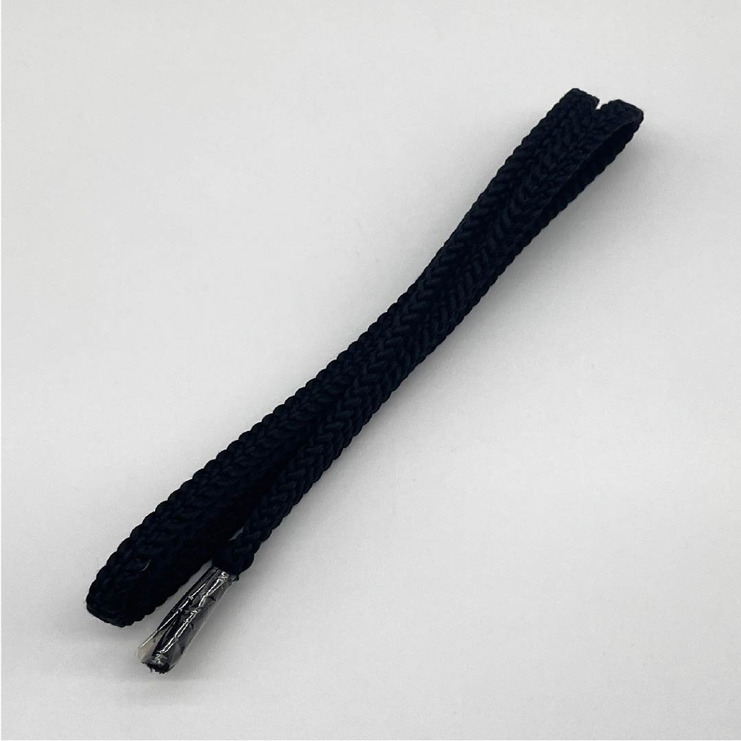 (Like new) Silk Obijime (Sash Band) in Black. Ideal for mourning wear. Length: approx. 160.5cm, Width: approx. 1cm. Formal Black. Product code: 1135004011310