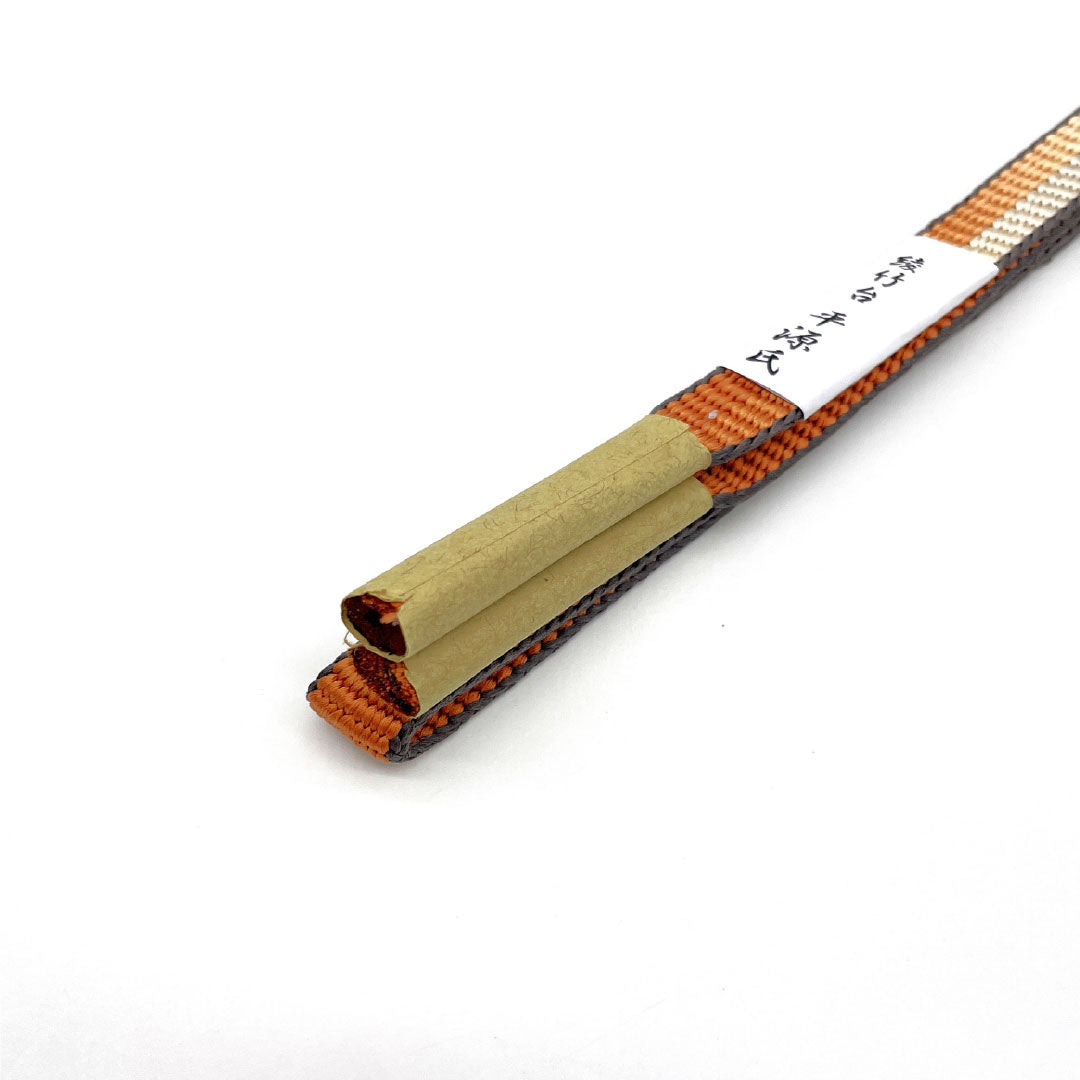 (Brand New) Pure Silk Obijime (Obi-jime) in Amber or Off-Gray, Goshima Himo (Goshima cord), Ayatake-dai (Ayatake base), Taira-Genji (Taira Genji) Pattern, Approx. 158cm Long, Approx. 1.5cm Wide, Casual, Brown, Product Number: 1135005251314