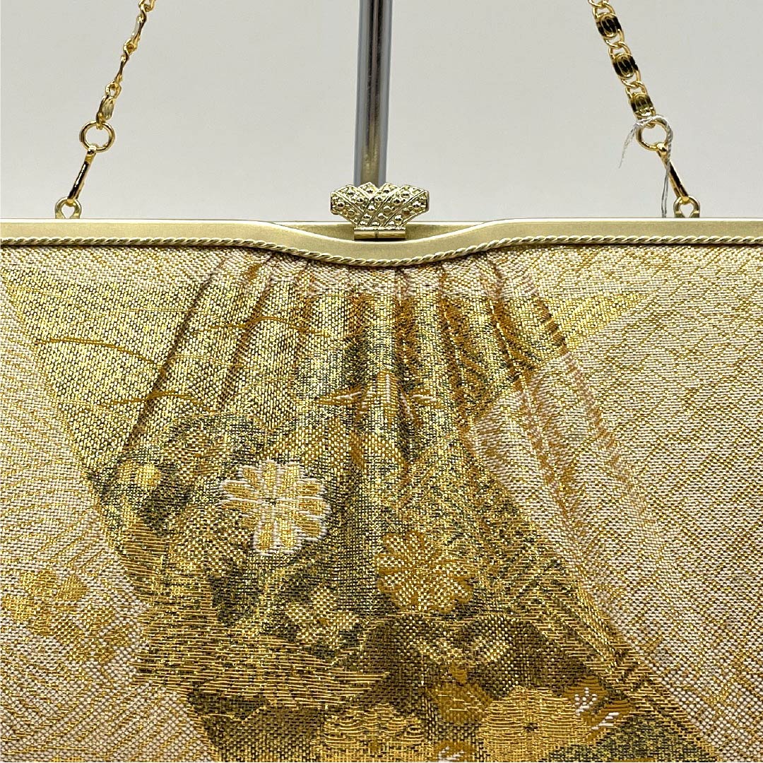 Formal Japanese Style Bag, S Rank, Saga Nishiki with Auspicious Motifs and Gold, 113900071221