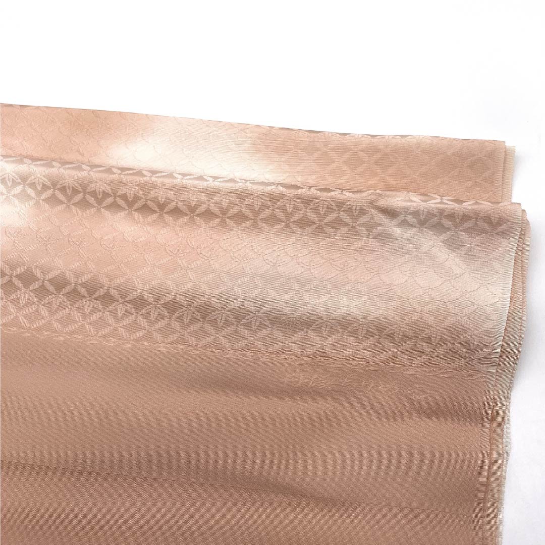 (Like New) Semi-Formal Obiage (Sash) - Pure Silk, New Rank, Otomeiro (Girl's Color), Shippo Tsunagi (Shippo Pattern), Gradation, Tango Chirimen, Length: Approx. 188cm, Width: Approx. 31cm, Pink, Item Number: 113600180, 1913