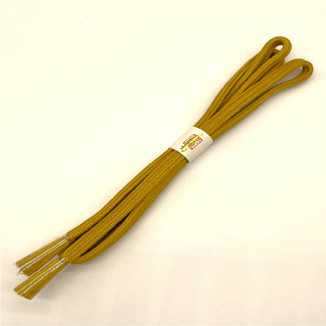 (新古品) 帯締め 正絹 黄金色(こがねいろ) 冠組 新古品 長さ約155.5cm 幅約1cm セミフォーマル NEWランク 黄系 1135003511323