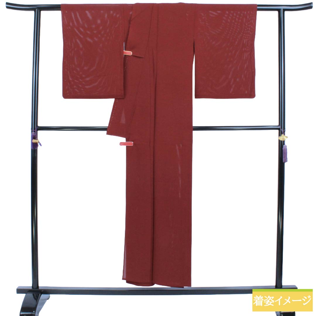 Summer Item, Pure Silk Iromuji, S Rank, Length 150cm, Sleeve Length 63.5cm, Shrimp Color, Plain, Ro (Gauze Weave), Brown, 1132003472114