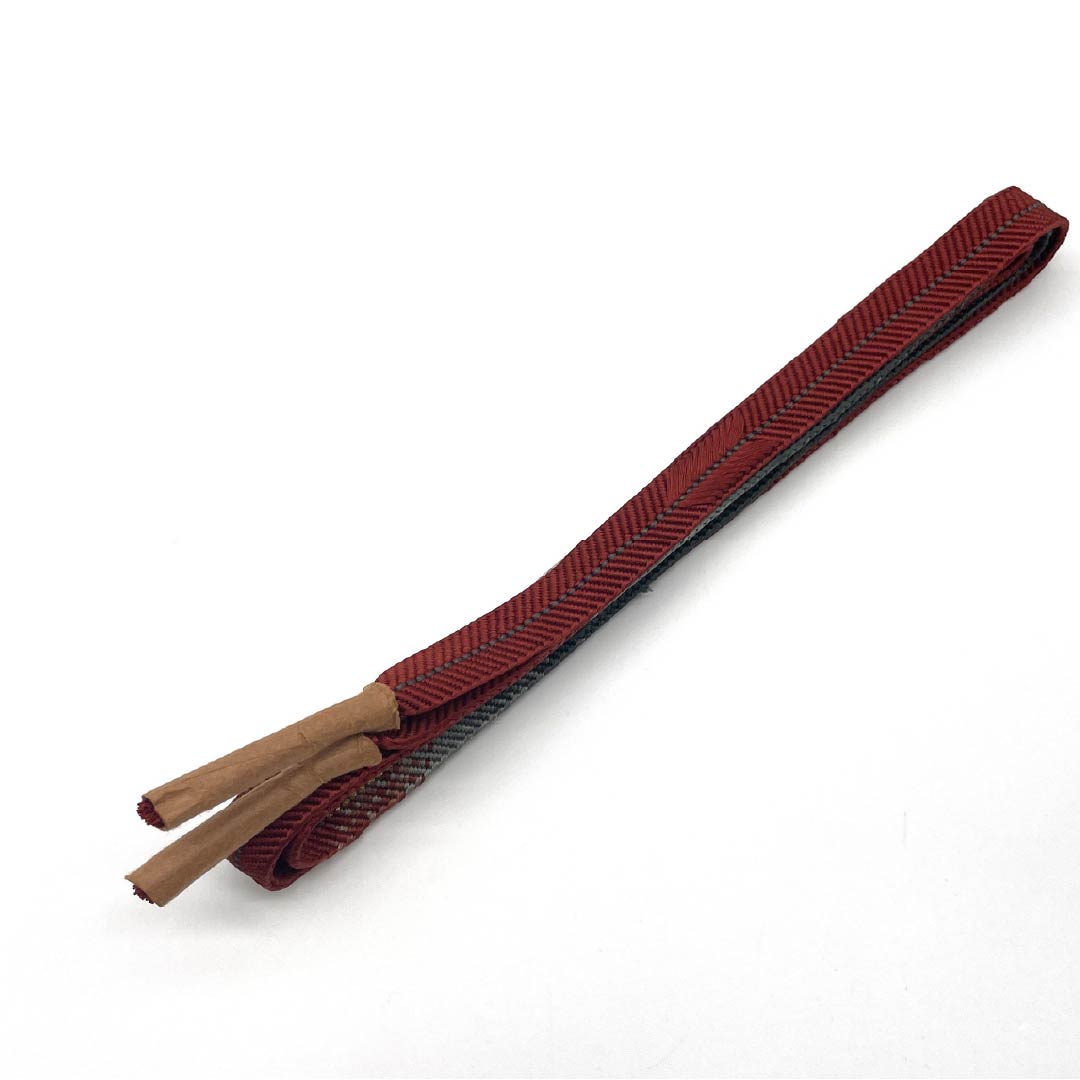(New old stock) Obi-jime (belt fastener) made of pure silk, quarter-length cord, oxblood red (gyuketsukouiro) 2 colors, length approx. 159cm, width approx. 1.5cm, semi-formal, NEW rank, brown, 1135003101314