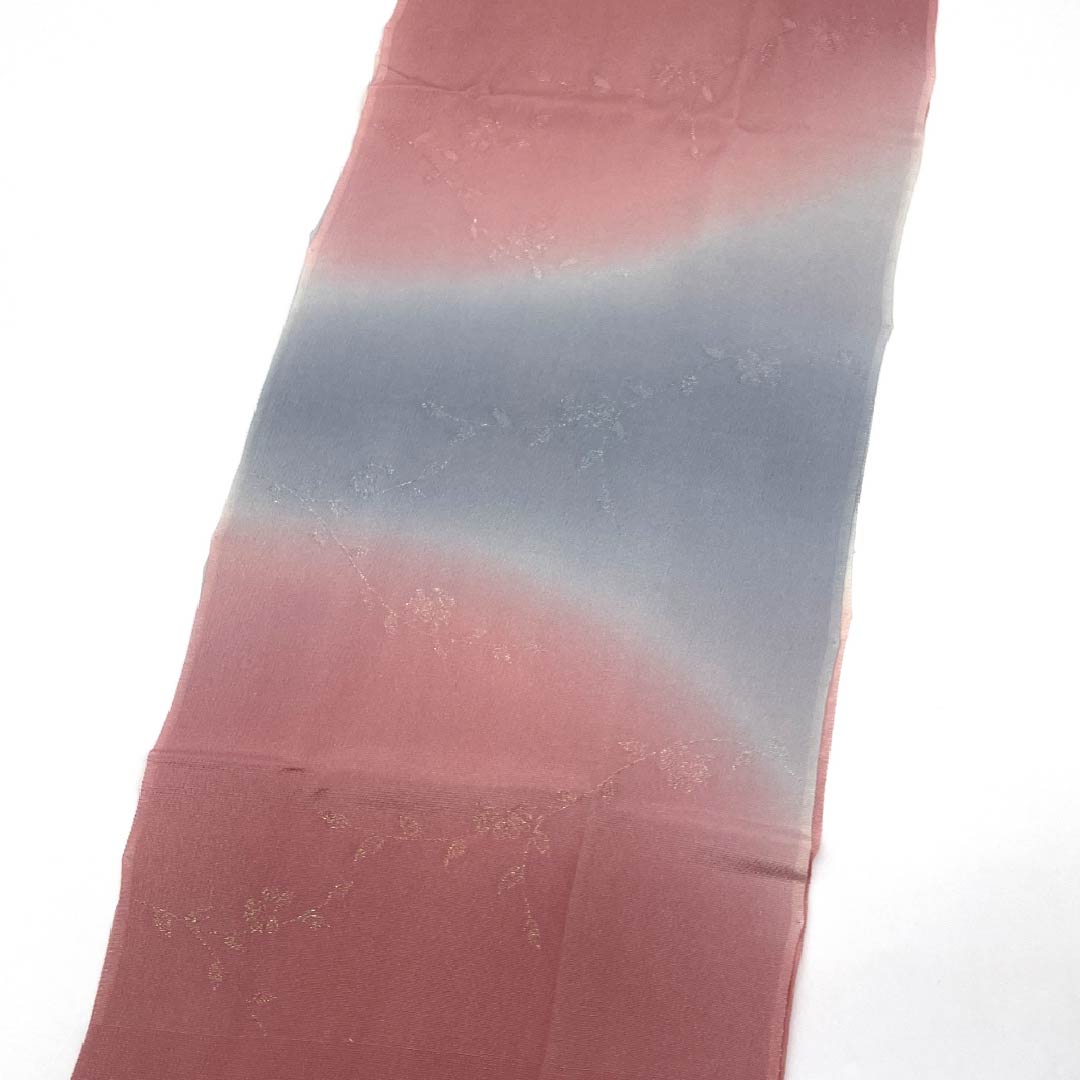 (New Old Stock) Obi-jime and Obi-age Set, Pure Silk, S Rank, Shibori Dye, Length approx. 156cm, Width approx. 1.5cm, Formal, Gradation Colors, 1141000172399