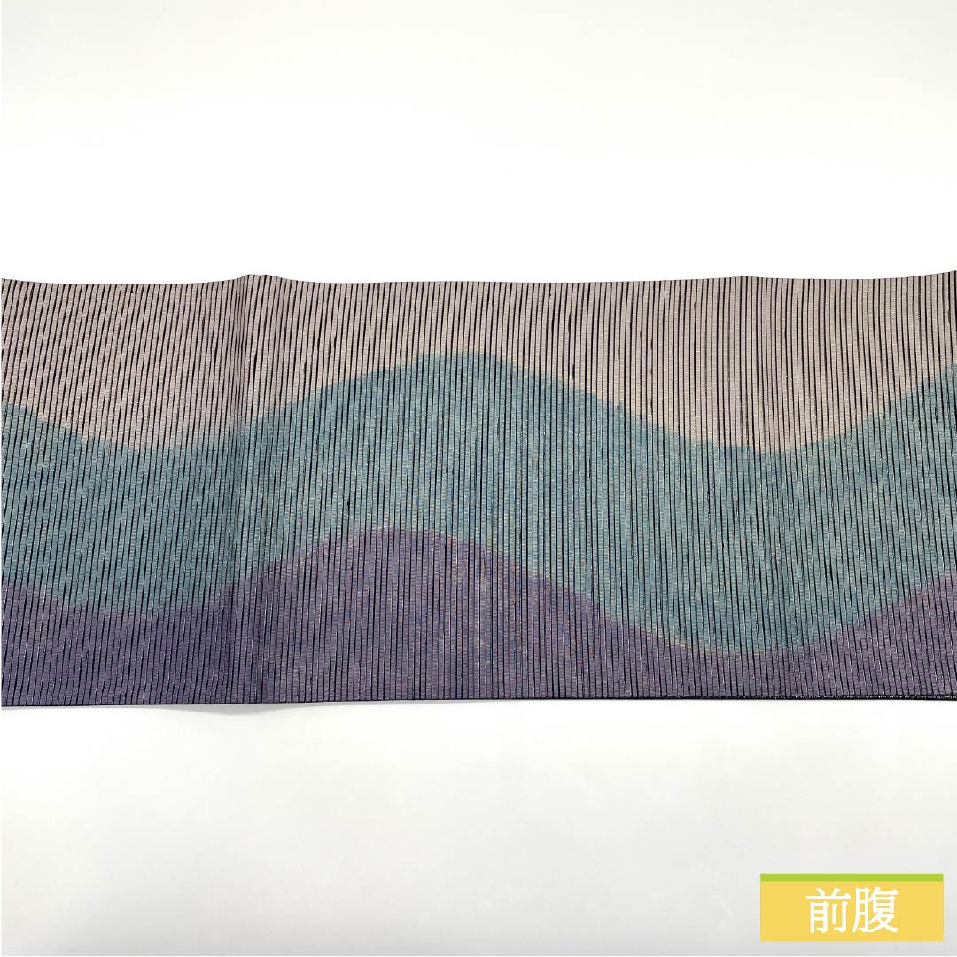 Fukuro Obi (Sash), Pure Silk, S-Rank, Paper Fabric, Tatewaku Pattern, Length 444cm, Six-Ply, Semi-Formal, Gradient Pattern, Product Number: 1123015332399