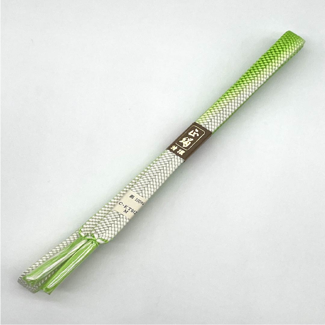 New Silk Obijime (Sash Band) in Light Green Gradient, Approximately 159.5cm Long, 1.5cm Wide, Semi-Formal, Green, Product Number: 1135003831319