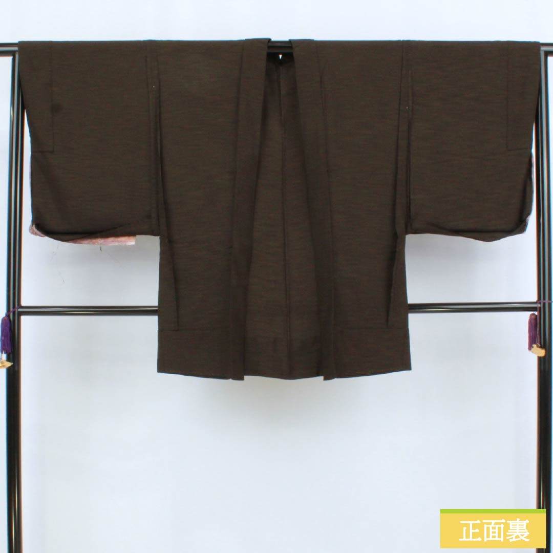 Men's silk, A-grade, length 84cm, sleeve length 66cm, dark grey with brown accents, product number 1119001203114