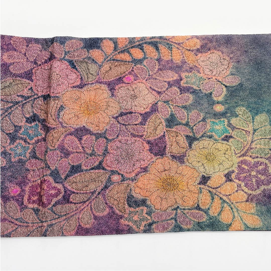 Fukuro Obi (Fukuro obi) in poppy purple, Tsujigahana, Length 468cm, Pure silk, A rank, Pointed pattern, Semi-formal, Purple, 1123005343420