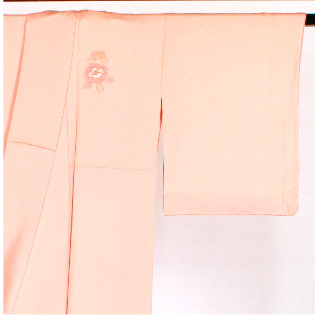 Homongi, lined, length 155cm, sleeve length 62cm, embroidery, pure silk, S rank, pink, 1112001242313