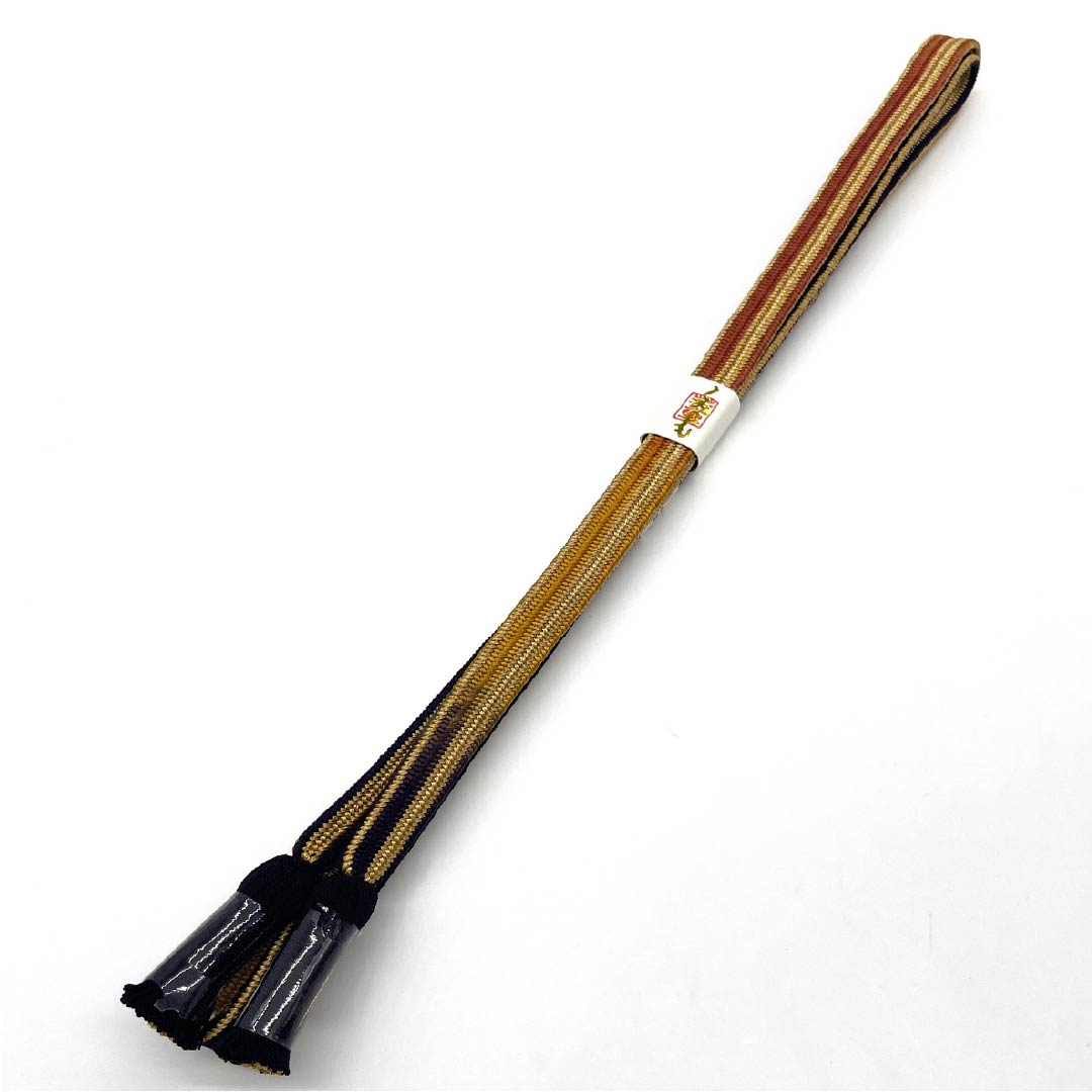 (新古品) 帯締め 正絹 四分紐 紫黒色(しこくしょく) 平田組紐 貝ノ口縞遊玄染 長さ約161cm 幅約1.5cm フォーマル NEWランク 紫系 1135003321320