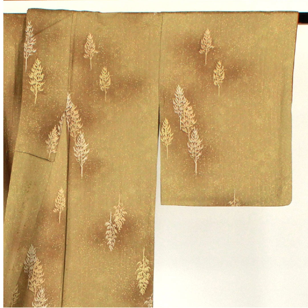 Komon, Length 150.5cm, Sleeve length 62cm, Lined, Pure silk, A rank, Yellow, 1115001773123