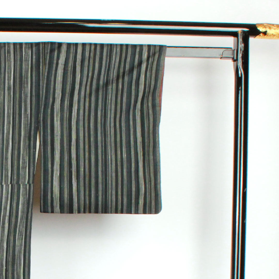 Tsumugi Length 150cm Sleeve length 65cm Striped Tokamachi Tsumugi Pure silk A rank Awase Gradation 1116001833199