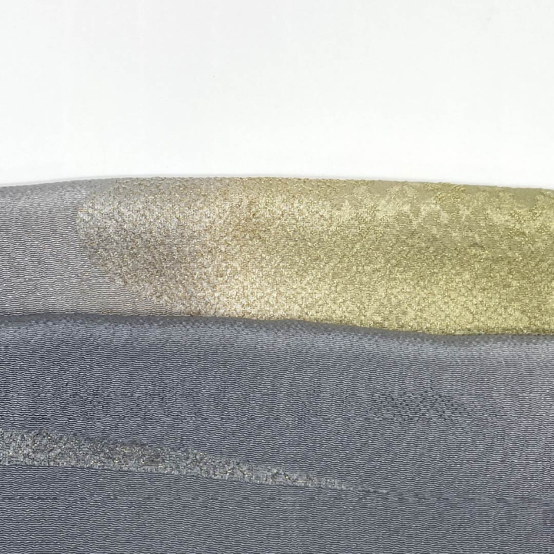 (New Old Stock) Obijime & Obiage Set, Pure Silk, S Rank, Gradient Dye, Flowing Water Pattern, Length approx. 156cm, Width approx. 1.5cm, Formal, Gradation Colors, 1141000182399