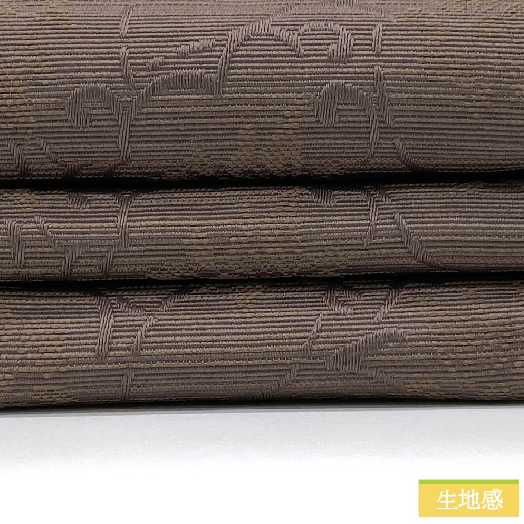 (新品)半幅帯 ポリエステル NEWランク 栗鼠色(くりねずいろ) 京極生壁色(きょうごくなまかべいろ) 唐花風 横段 リバーシブル 帯丈400cm 茶系 1125002791414