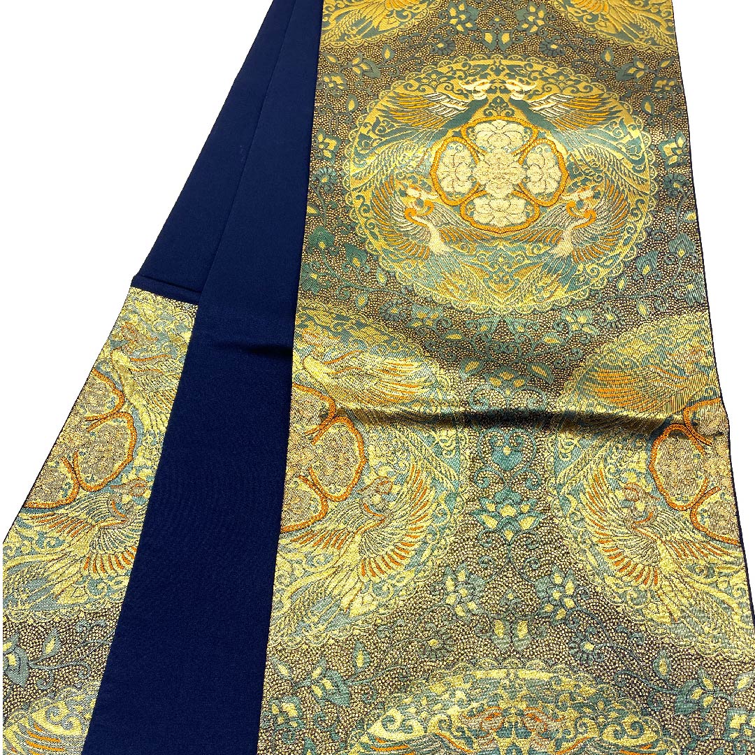 Fukuro Obi Gold Pure Gold Foil Tegoshi Honbukuro Hosohana Obi Length 420cm Pure Silk A Rank Six-way Formal Gold 1123003113321