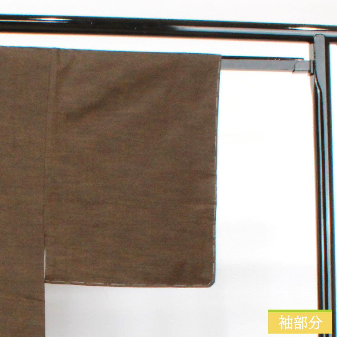 Men's pure silk, length 135cm, sleeve length 66cm, Kenfusa color, with basting thread, unused, S rank, lined, brown, 1119000692314