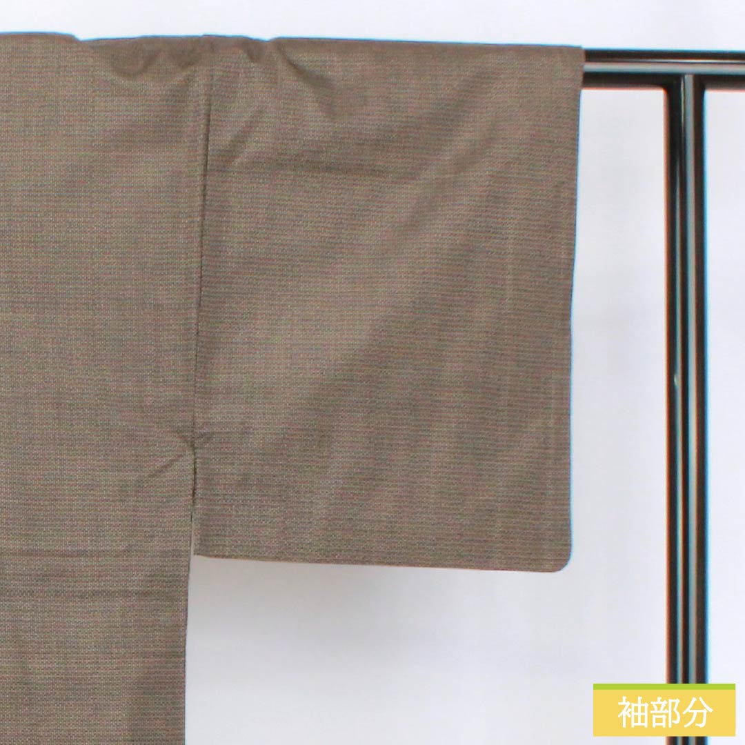 Men's Silk S-Rank Kimono, Length 139cm, Sleeve Length 68.5cm, Chestnut-Colored Oshima Tsumugi 100 Tortoiseshell Pattern Ensemble, Lined, Brown, Product Number 1119001382314
