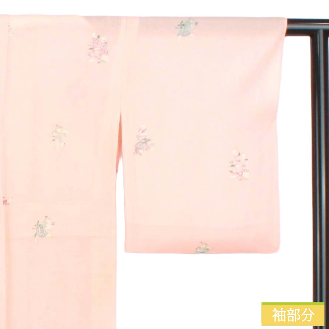 夏物 正絹 小紋 Sランク 身丈160.5cm 裄丈63cm 乙女色(おとめいろ) 童 絽 ピンク系 1132003522413