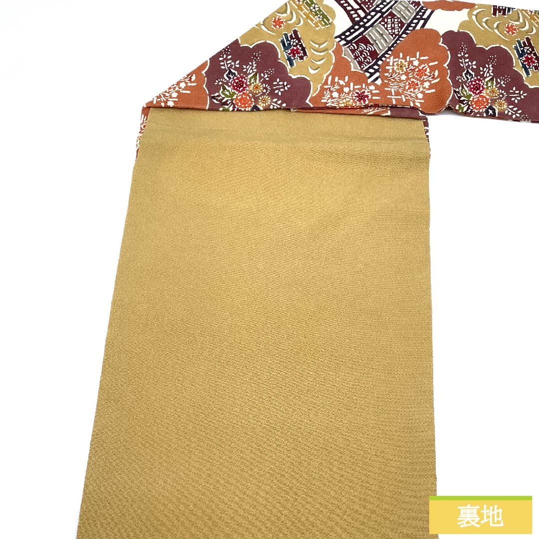 Nagoya obi, natural color, stencil dyeing, Kyo Bingata, classic pattern, cloud pattern, crepe fabric, obi length 362cm, pure silk, S rank, six-pass, casual, white, 1124005802311, Nagoya style
