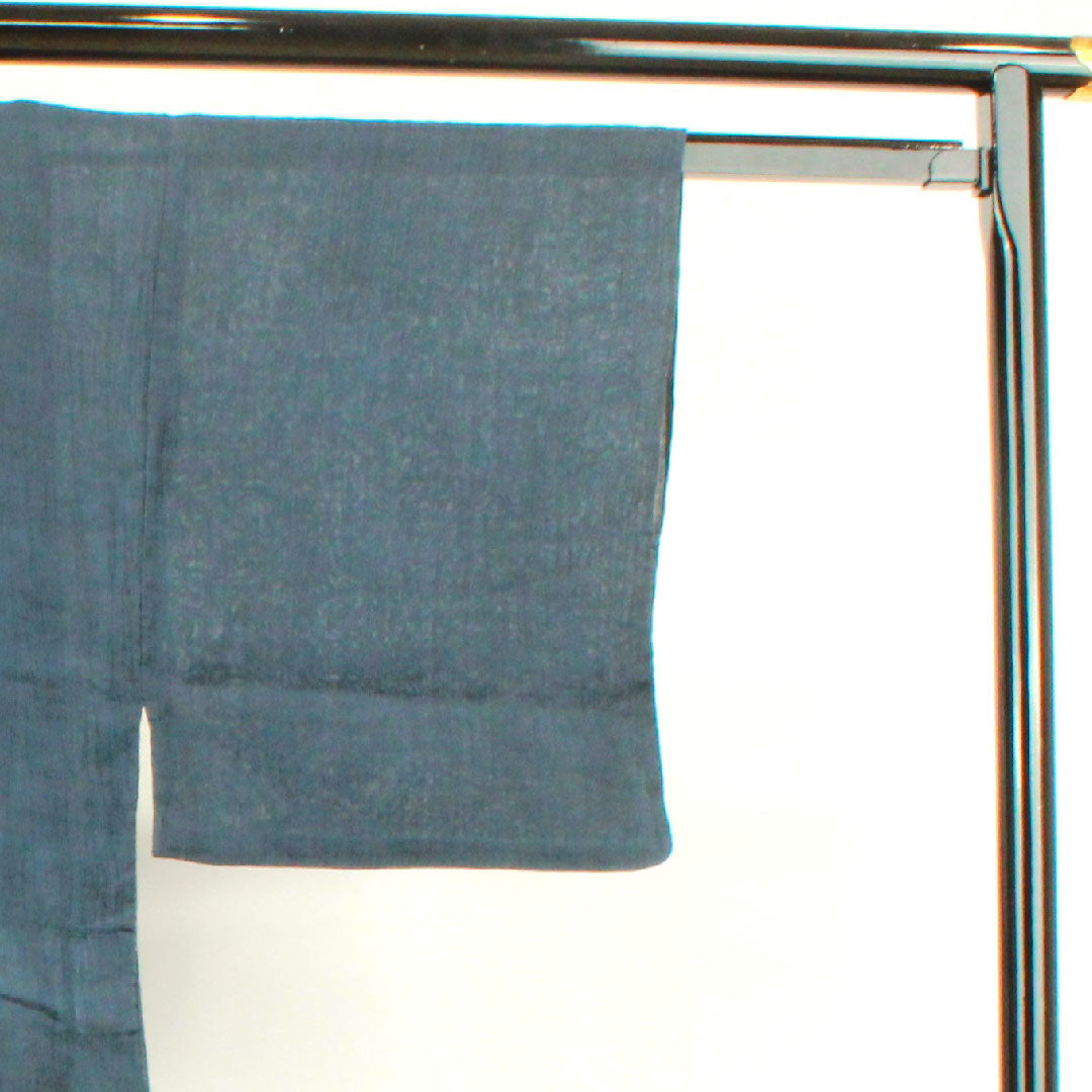 Summer linen men's length 145cm sleeve length 67cm navy blue Ojiya Chijimi gauze B rank navy blue 1132000744118