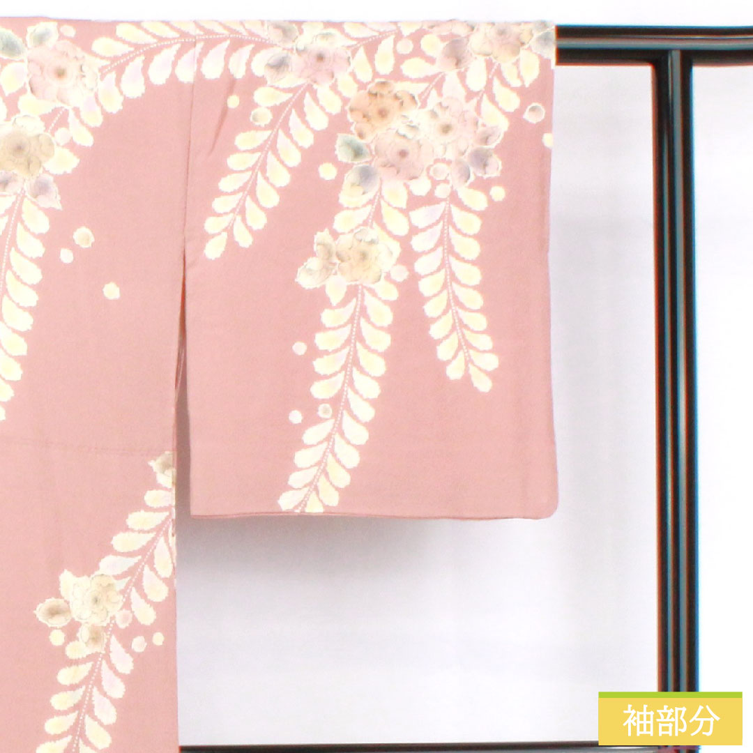 Homongi, pure silk, lined, length 157.5cm, sleeve length 66.5cm, crimson grey, Tsujigahana, made by Kiriya Suizan Kobo, A rank, purple, 1112005813320