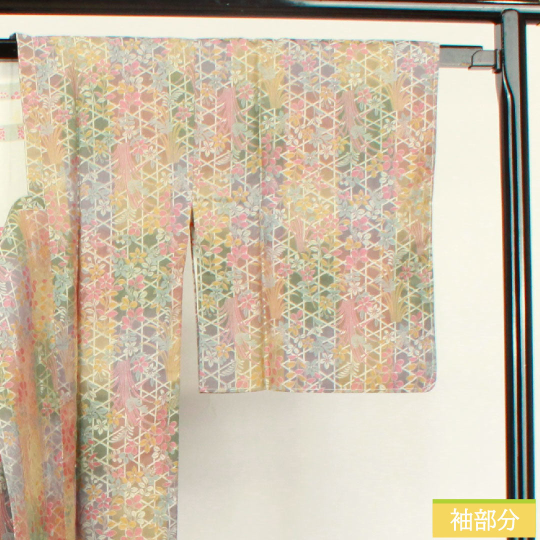 Travel wear, pure silk, length 94cm, sleeve length 64.5cm, floral pattern, A rank, lined, gradation style, 1117000633999