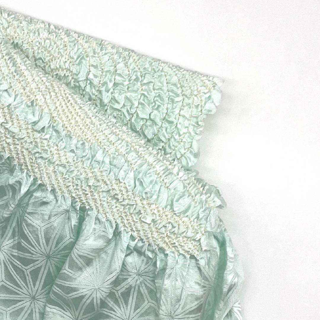 (Like new) Pure silk obijime and obiage set, grade A, blue-and-white porcelain color, tie-dyed pattern, flowing water design, approximately 156cm long, 1.6cm wide, semi-formal, light blue, product number 1141000013324
