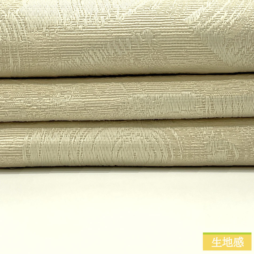 (New) Reversible Half-Width Obi, Polyester, NEW Rank, Ecru, Pewter, Geometric Circles, Abstract Floral Pattern, Length 400cm, Beige Tone, 1125002581425