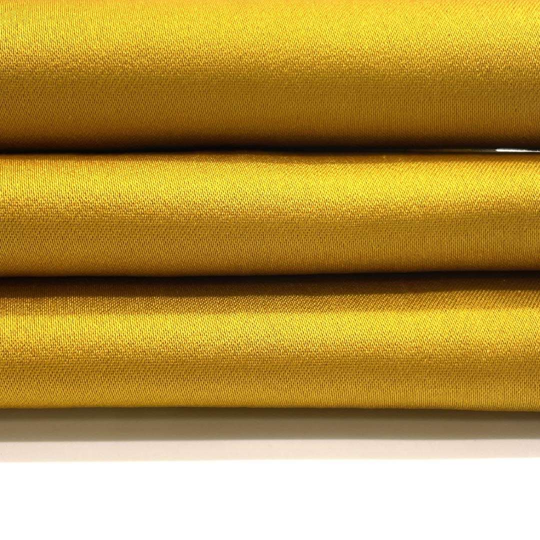 Half-width obi, polyester, dark egg-colored (koitamagoiro), plain, for yukata, length 348cm, yellow, S rank, 1125001992323