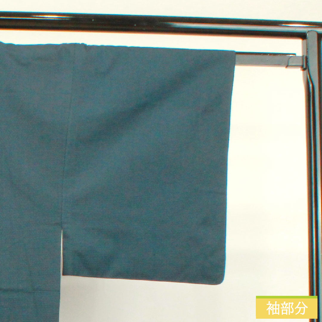 Men's wool, length 147.5cm, sleeve length 67cm, navy blue, hexagonal pattern, S rank, lined, navy blue, 1119000672418