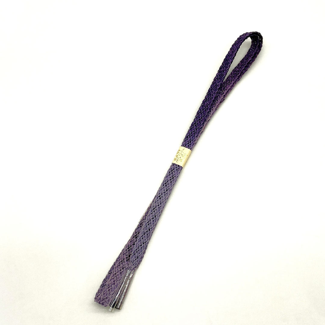 (新古品) 帯締め・帯揚げセット 正絹 Bランク 茄子納戸色(なすなんどいろ) 薄藤色(うすふじいろ) 夏用 トンボ 長さ約164cm 幅約1.4cm カジュアル 紫系 1141000594320