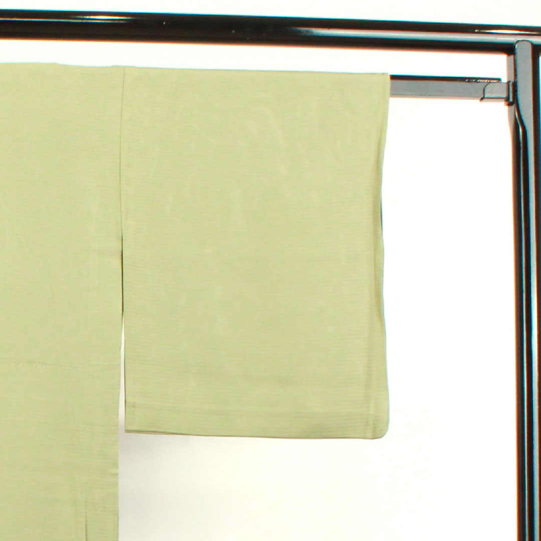 Summer pure silk plain color Length 165cm Sleeve length 65.5cm Koji dust color Plain color Silk A rank Green 1132001503519