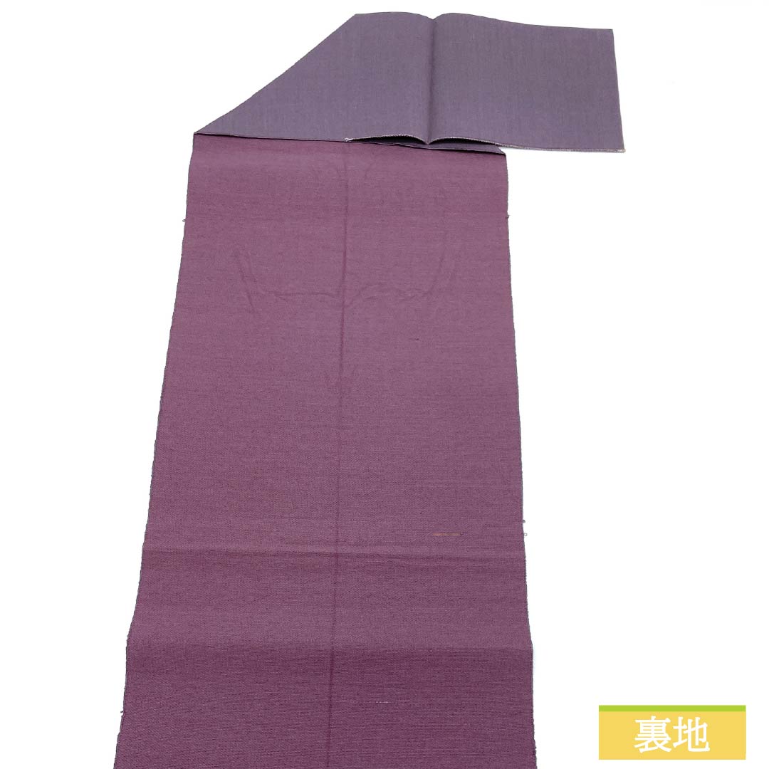Nagoya obi, Kikyo Nezuiro (Grey-colored bellflower), Shosoin pattern, obi length 335cm, pure silk, A rank, six-pass, casual, purple, 1124007933320, Matsuba style