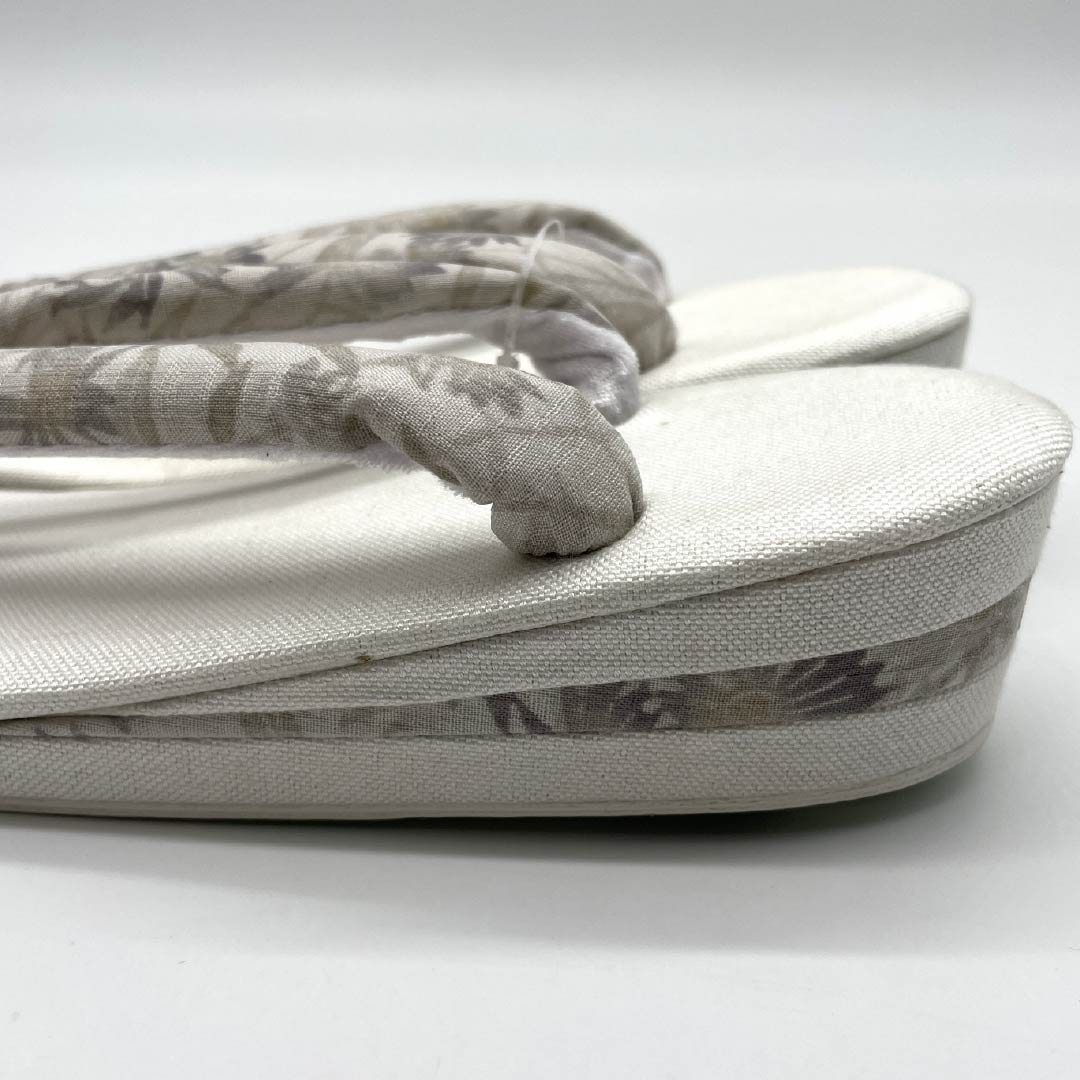 (New) Zori Sandals, Linen, NEW Rank, Summer Zori, Linen Zori, Made in Japan, For Summer, Length 24cm, L size, White color, 1122001551411