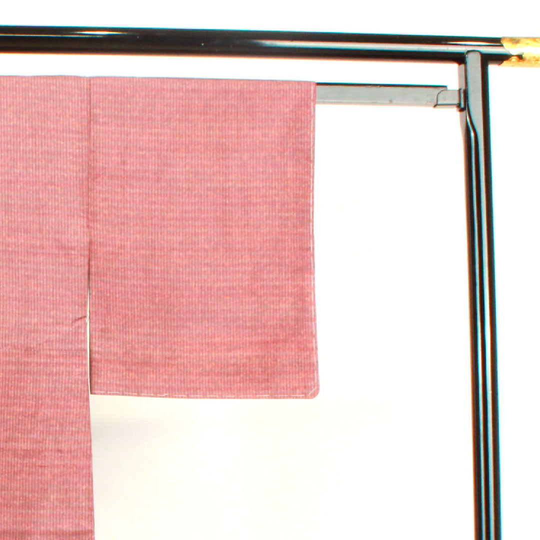 紬 正絹 身丈156cm 裄丈60.5cm 伊那紬 格子 伝統工芸品 Sランク 袷 グラデーション系 1116002182399
