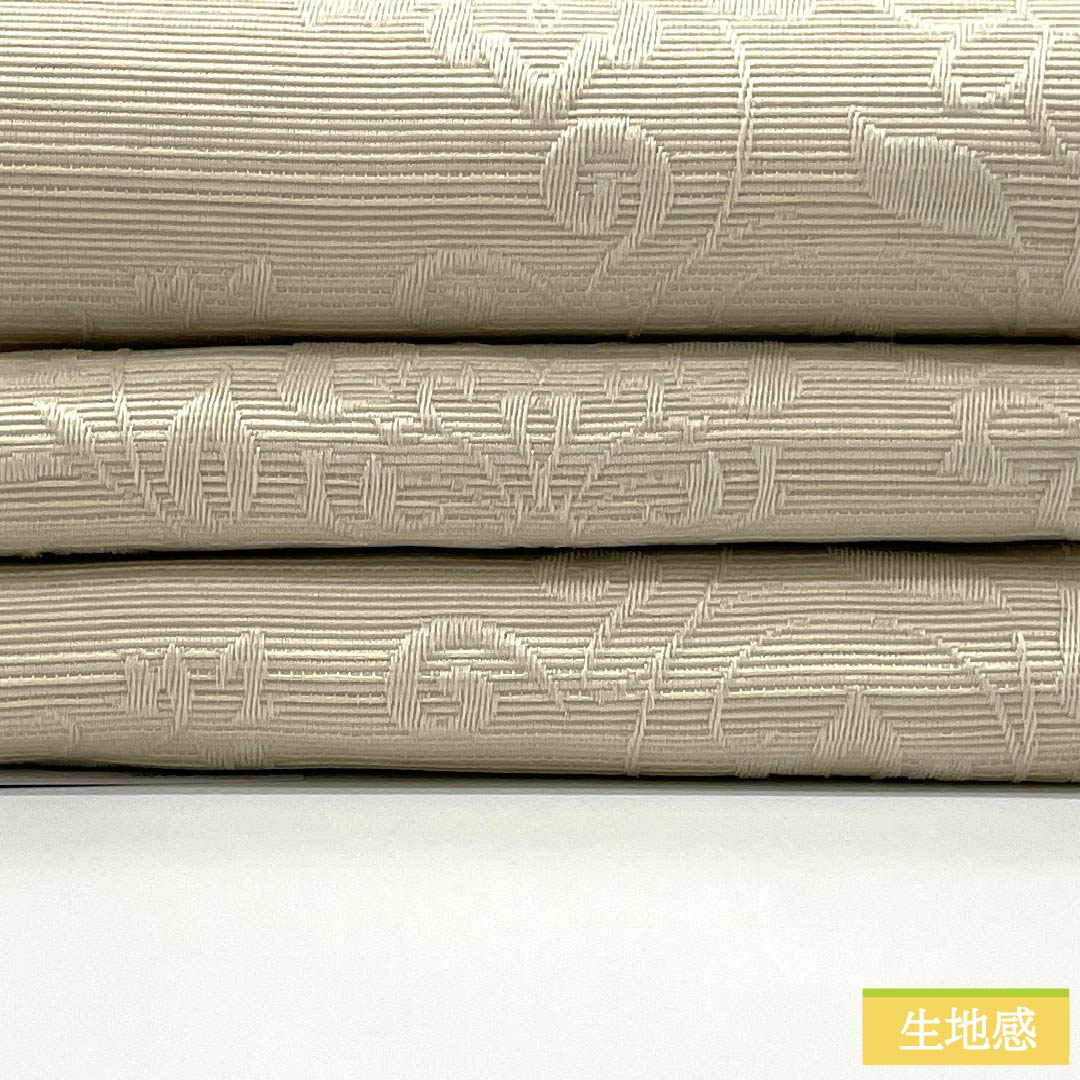 (New) Reversible Half-Width Obi, Polyester, NEW Rank, Cream, Lead Gray, Arabesque and Shippo Patterns, Length 400cm, White-based, 1125002741411
