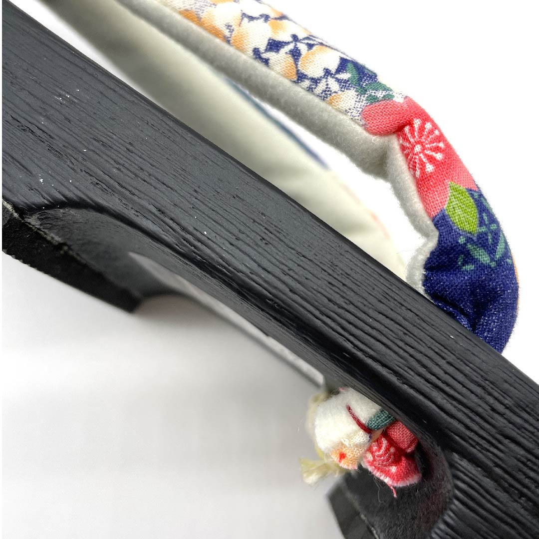 (Brand new, unused) Geta (Japanese clogs) with chrysanthemum, plum, cherry blossom, cloisonne, size XL, black, NEW rank, 1122000971510