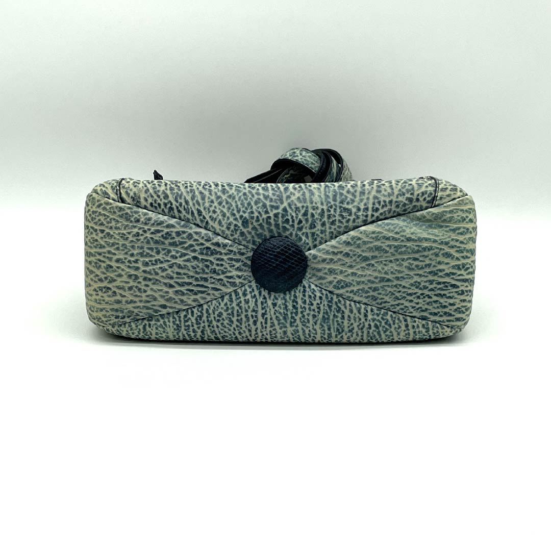 (Like New) Western-style Bag, Seal and Lizard Design, A-Rank, Like New, Seal and Lizard Design Shoulder Bag, Blue, 119700043317