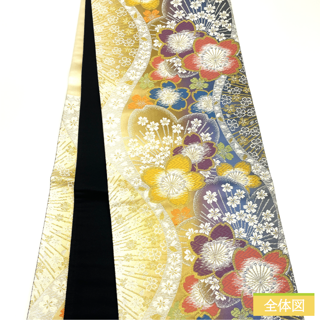Fukuro Obi Silk S Rank Sakura Nishijin-ori SAKU-HANA LONG VARIE Obi Length 444cm Rokutsu Formal Gradation 1123017272399