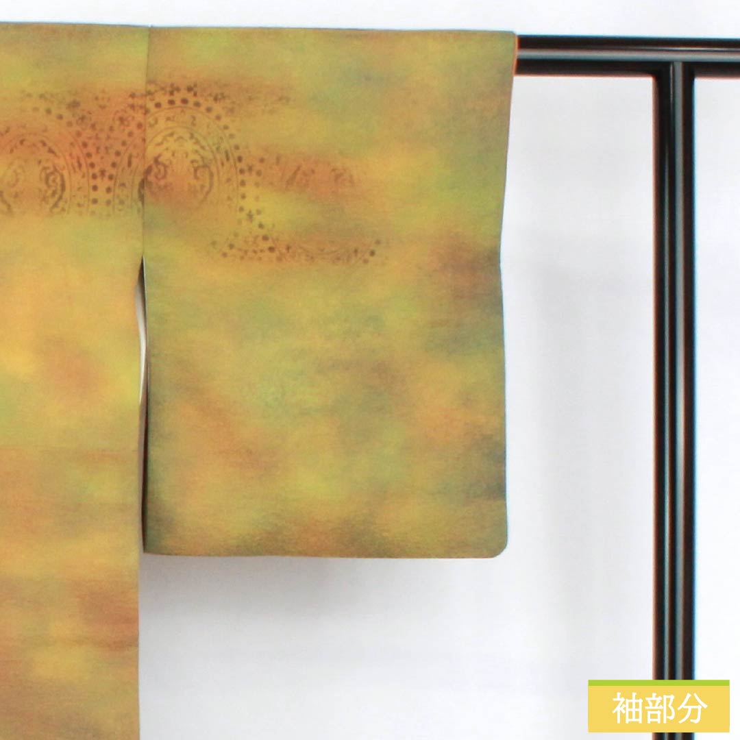 Silk Hōmongi, Rank A, Lined, Length 156cm, Sleeve-to-Sleeve 58.5cm, Bokeh-dyed, Abstract Pattern, Tsukesage, Gradation, 1112007563399