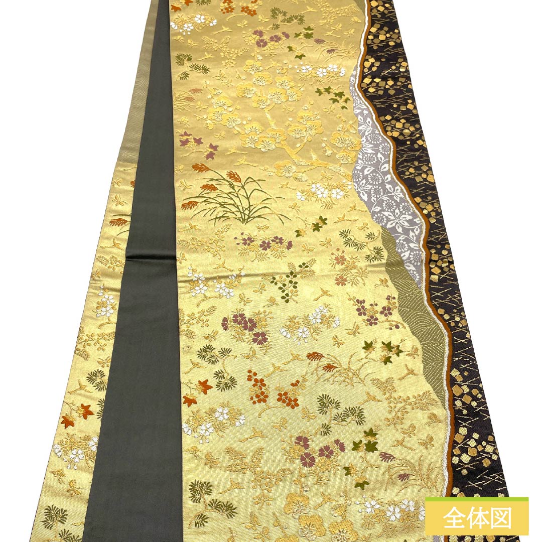 袋帯 正絹 唐織 吉祥文様 加納幸 留袖用 帯丈440cm Sランク 六通 フォーマル 金系 1123013442321
