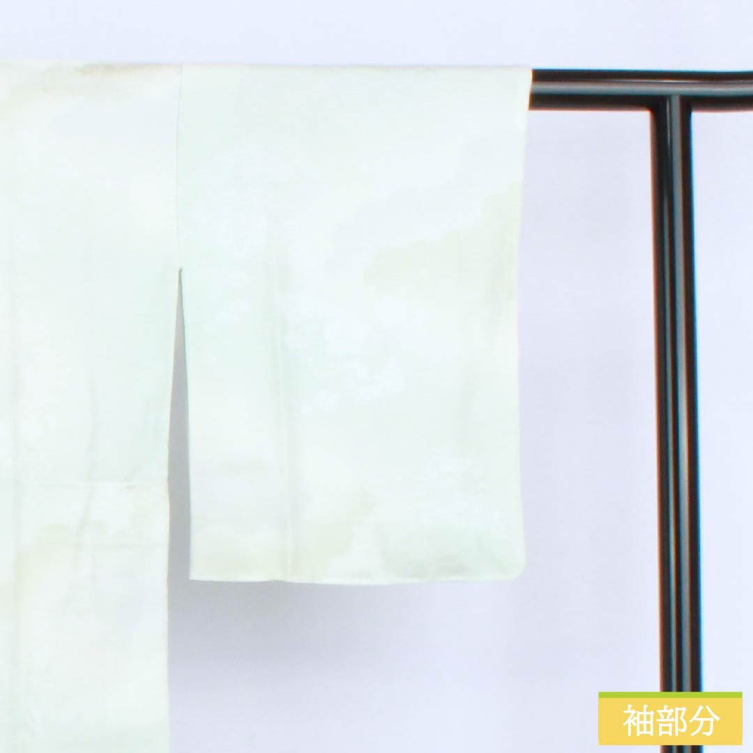 長襦袢 正絹 Sランク 身丈116cm 裄丈61cm 袷 ぼかし染 吉祥文様 半衿付き 緑系 1129000762119