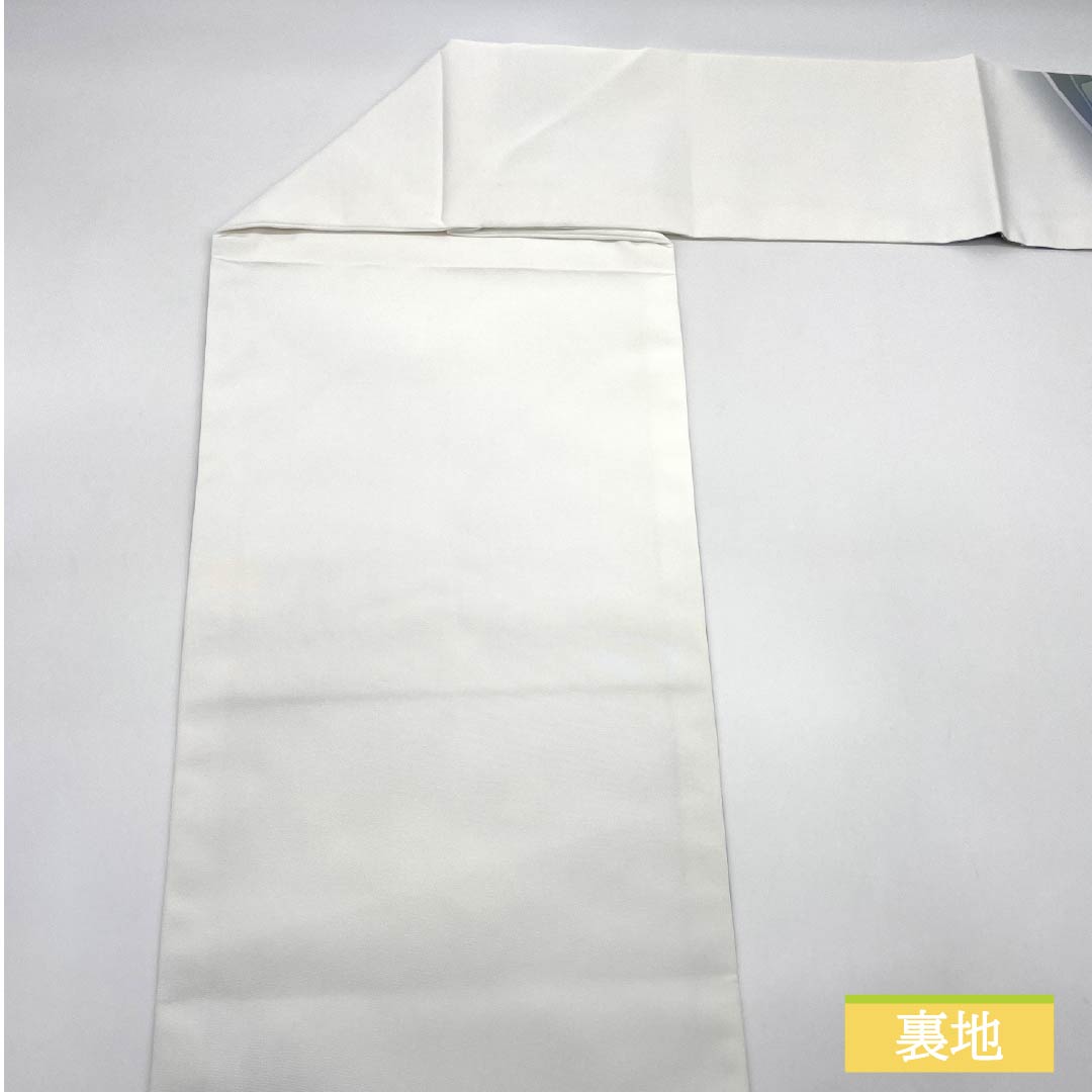 Nagoya Obi, Polyester, S-Rank, Abstract Pattern, Dyed Obi, Length 367cm, Pointed Pattern, Casual, White, 1124010832311, Nagoya Style